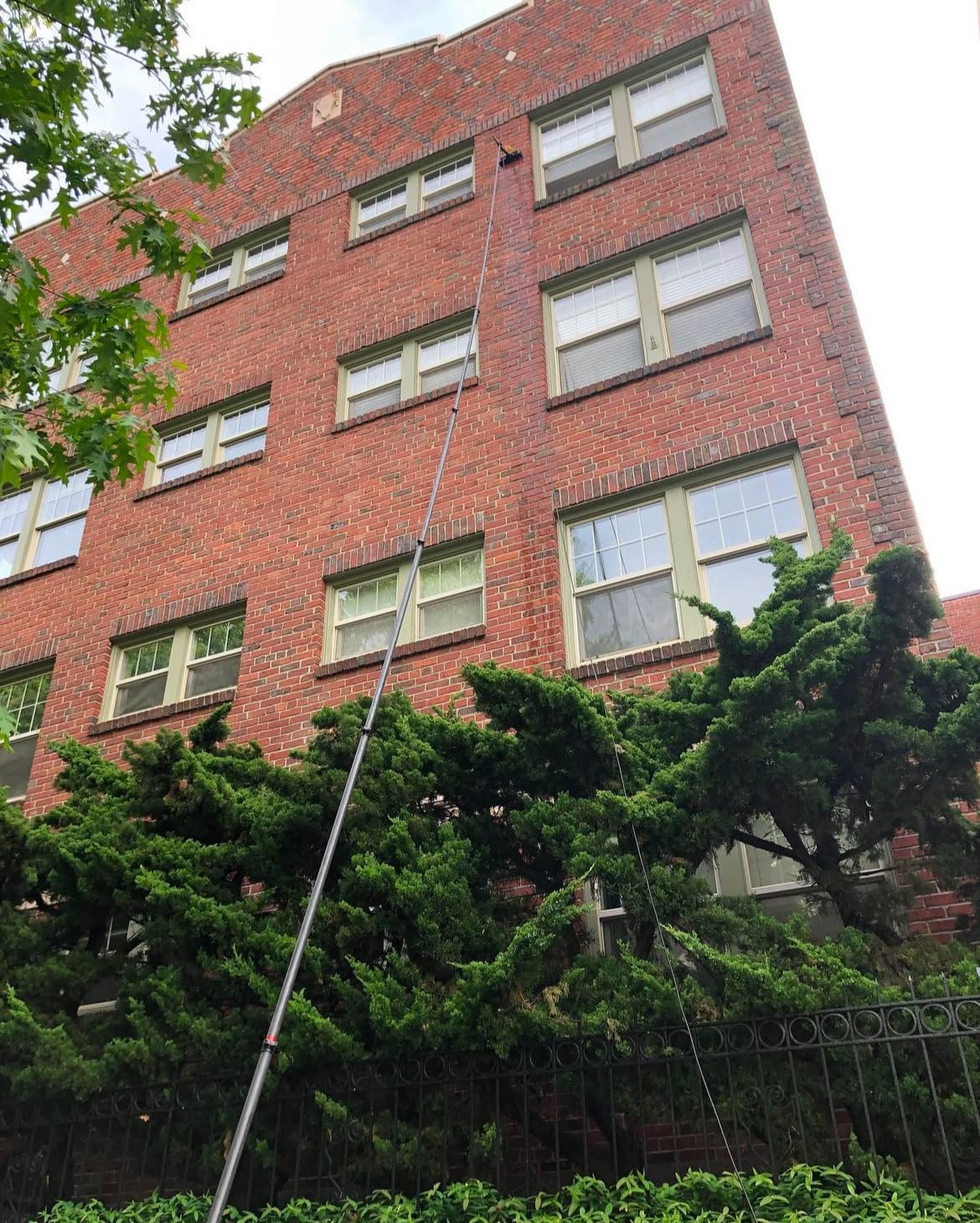 Window cleaning of commercial building